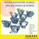 The flange 8155-E warrants the centered clamping of the majority of cr pumps (Bosch CP1, CP3, CP4, Delphi, Denso, VDO), on any test bench. 
The flange is equipped with 4 rings of reduction to suite the 50, 60, 68, 80 mm hub diameters, as well as CP1K pumps.
The flange requires 9680-A universal cradle or similar.