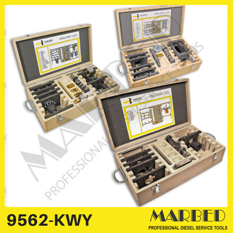 Modular system for testing camshaftless pumps. (3 wooden boxes)