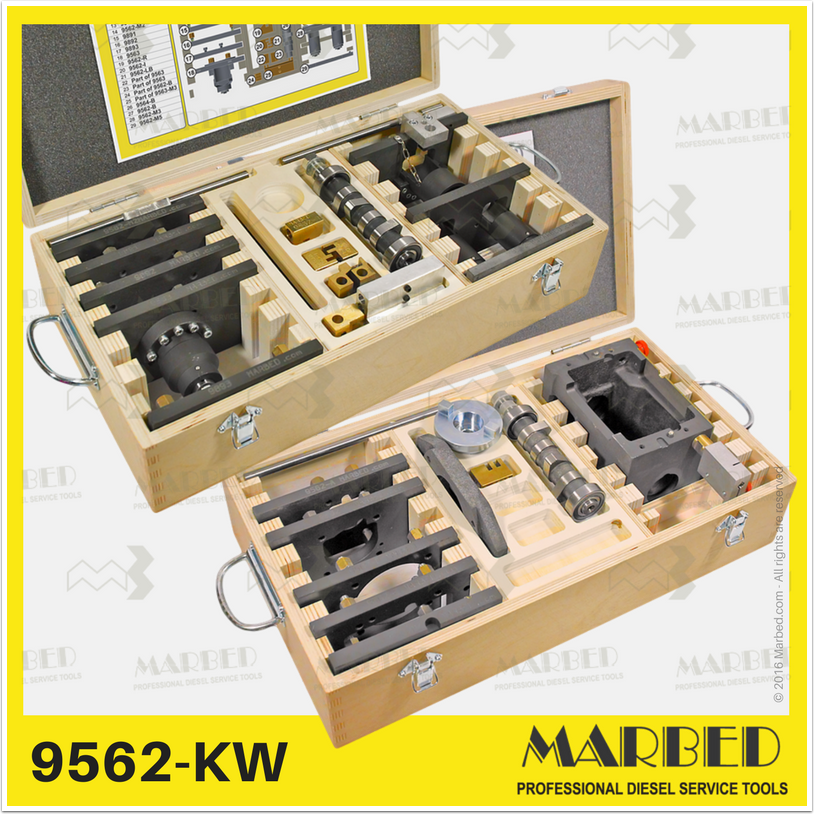 Modular system for testing camshaftless pumps. (2 wooden boxes)