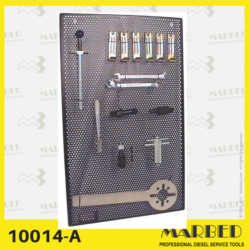 Size A in-line fuel injection pump service tools panel