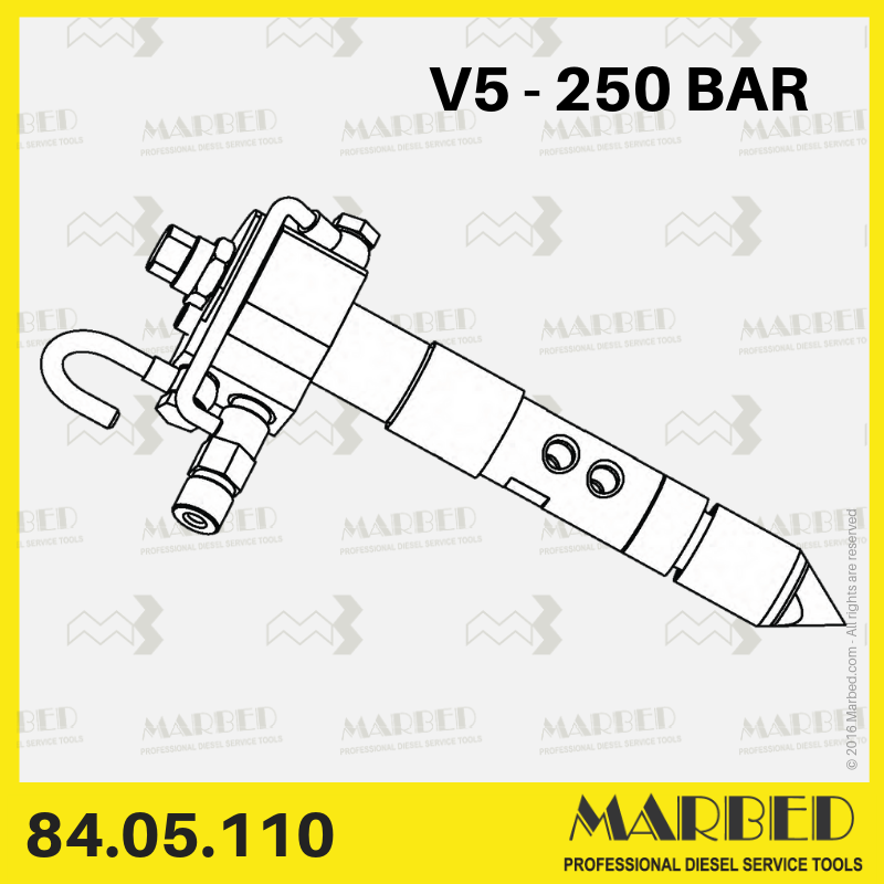 Portainiettore completo (ISO 14681) tipo VII - tar. 250 BAR - past.ø0.5 mm