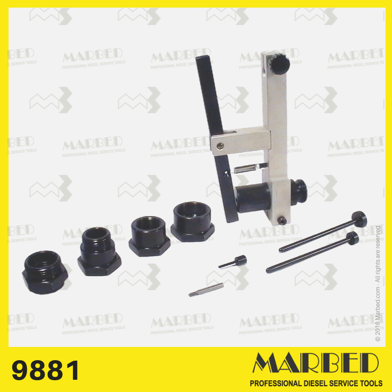 Marbed 9881 – Soporte para reloj comparador de recorrido con balancín y accesorios para bombas en línea Bosch