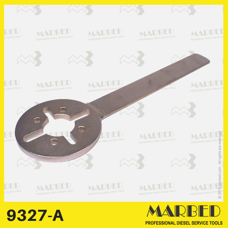 Retaining wrench for turning and supporting the camshaft. 
Similar to 0 986 611 211 (KDEP 2906).