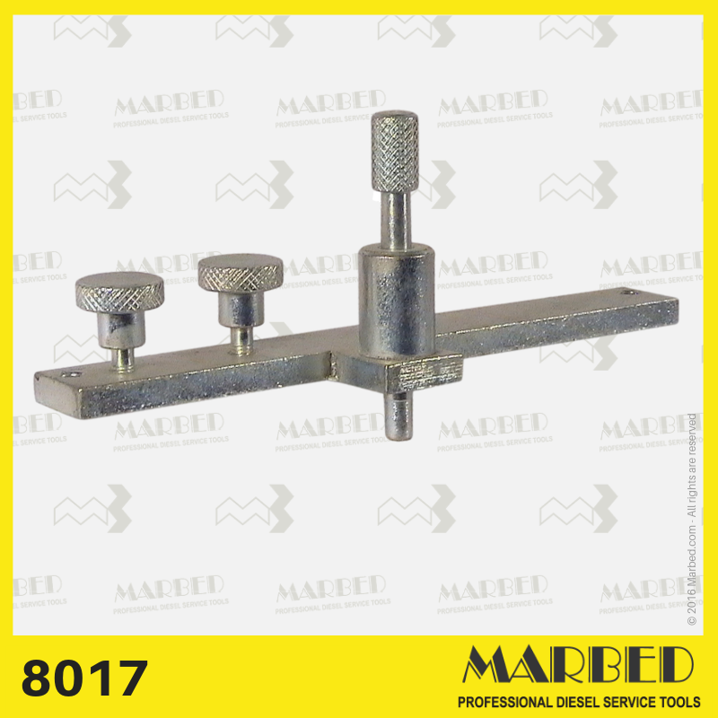Assembly gauge for testing the position of the rack travel sensor short circuiting ring on M pumps with electronic regulator.
Similar to Bosch 0 986 612 590, KDEP 1909.