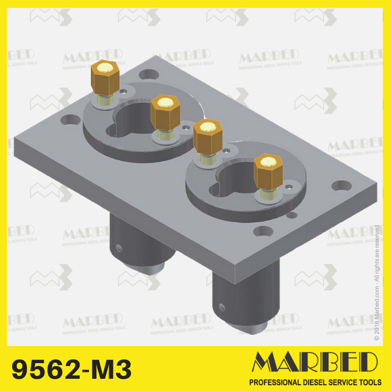 Calibrated plate for mounting 2 Stanadynes PFR.. pumps, on 9562-M1 cambox.