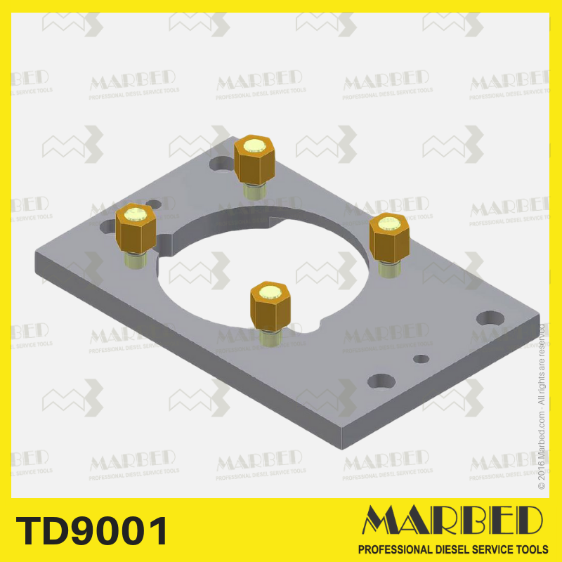 Yanmar 3-cylinder pump fixing plate, for testing with 9562-M1 cambox