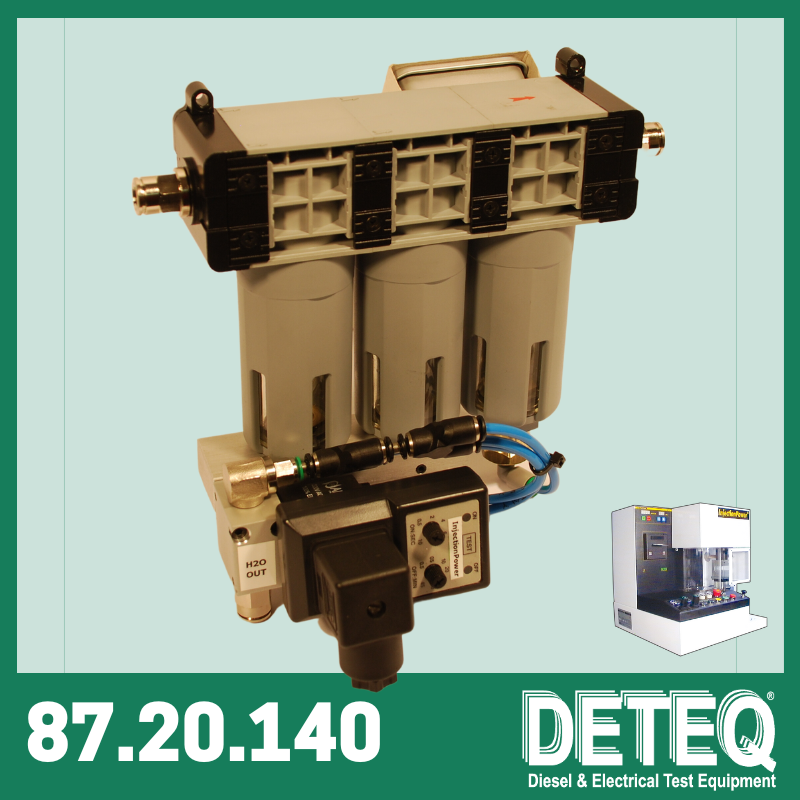 3-stage filtering unit for the compressed air supply line, with automatic periodic drain.
The unit has to be installed at the inlet of DIT31