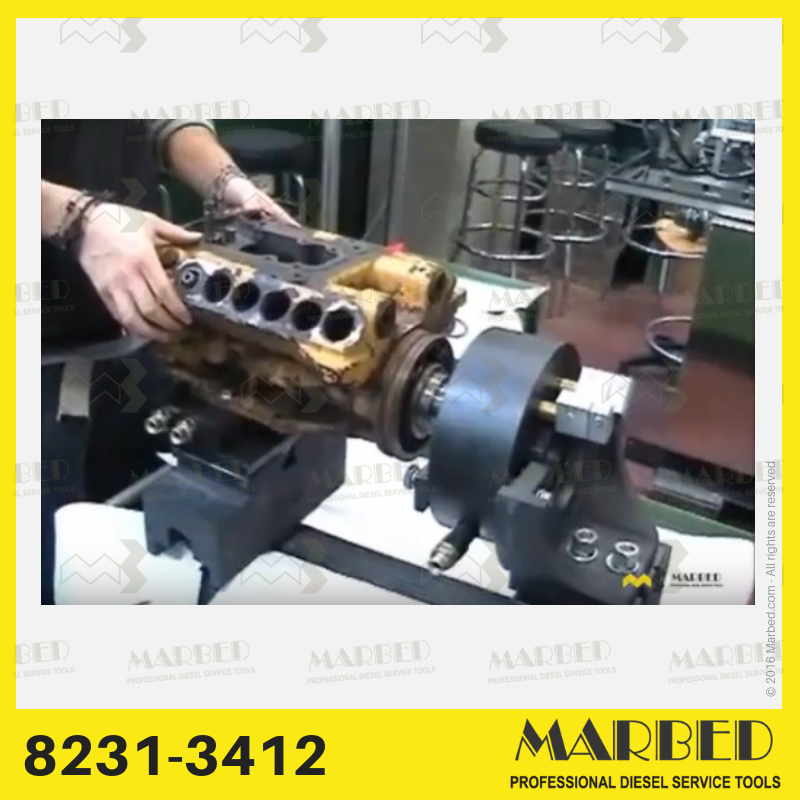 Solution to mount and drive Caterpillar 3412 pumps on hartridge AVM-PC test benches.