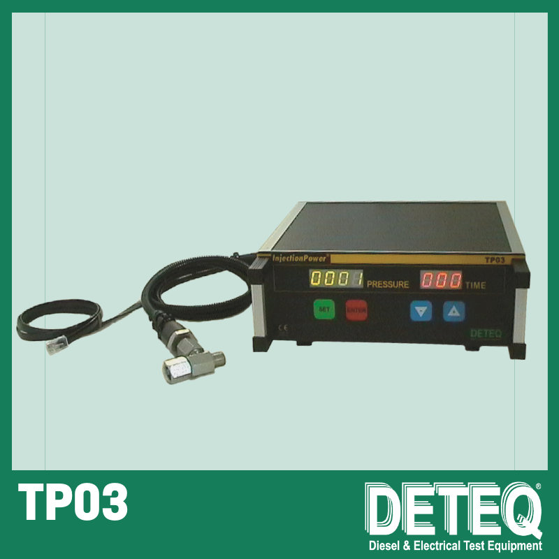 Instrumento de prueba TP03 para la detección de picos de presión y fugas.