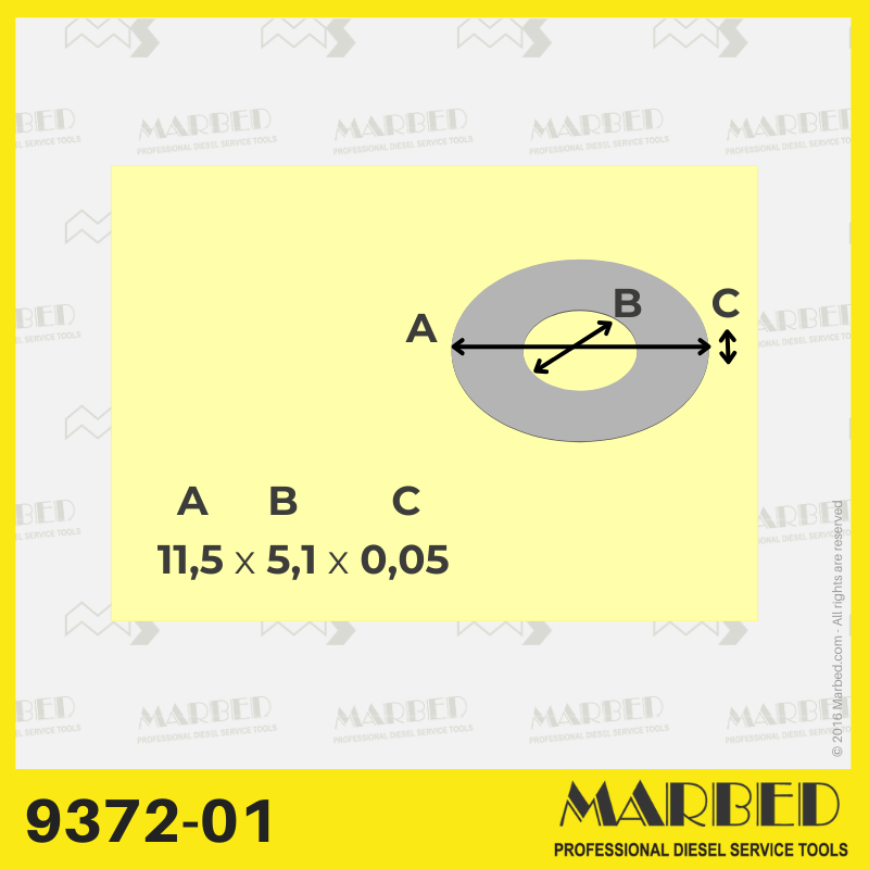 Calibrated Shims (100x) 11,5x5,1