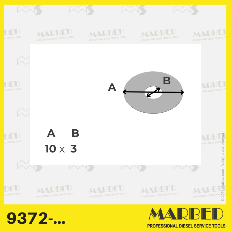 Márványozott kalibrált alátétek 10x3 (100 db)