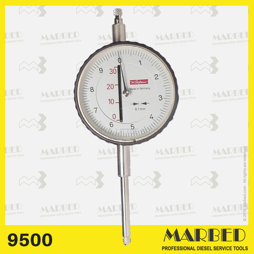 [MARBED 9500] 30 mm decimal dial gauge for the rack rod travel.
Similar to 1 687 233 015