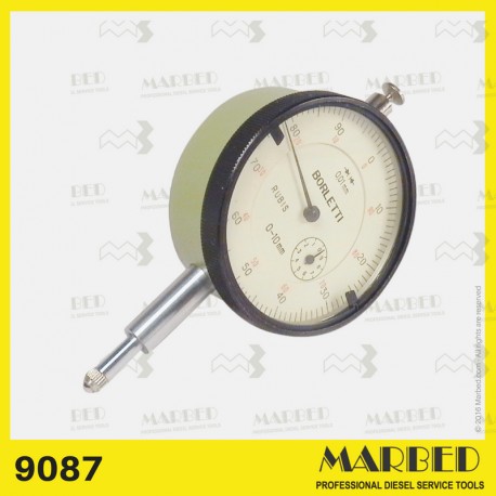 [MARBED 9087] 10 mm centesimal dial gauge for the rack rod travel.
Similar to 1 687 233 011