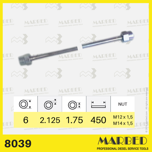 [MARBED 8039] High pressure test pipes for test bench (unbent)