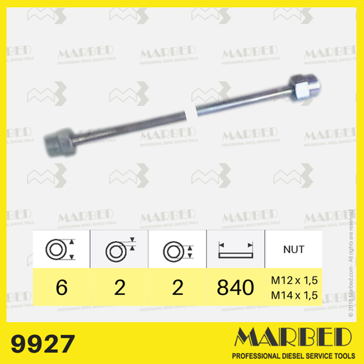 [MARBED 9927] Tubes d'essai haute pression pour banc d'essai (non pliés)