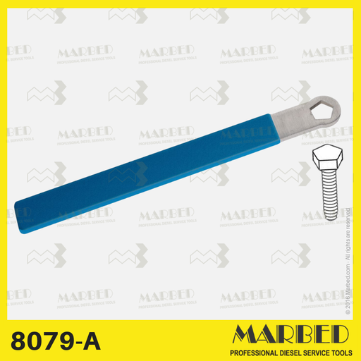 [8079-A] Llave plana para tornillos pentagonales en bombas Zexel PFR-KX.
Similar a Zexel 157914-3100, Bosch 9 681 610 122.