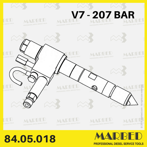 [84.05.018] Portainiettore completo (ISO 7440) tipo III - tar. 207 BAR - past.ø0.7 mm