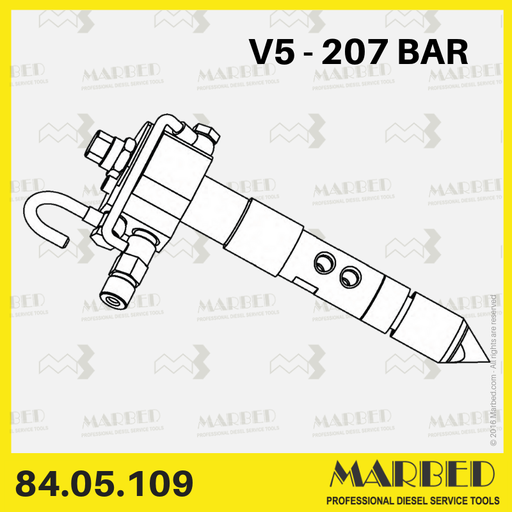 [84.05.109] Portainiettore completo (ISO 14681) tipo VII - tar. 207 BAR - past.ø0.5 mm