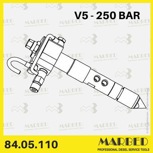 [84.05.110] Portainiettore completo (ISO 14681) tipo VII - tar. 250 BAR - past.ø0.5 mm