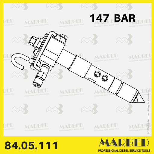 [84.05.111] Complete Test Injector (ISO 14681) type VIII - 147 BAR