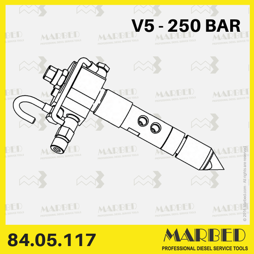 [84.05.117] Portainiettore completo (ISO 7440) tipo IX - tar. 250 BAR - past.ø0.5 mm