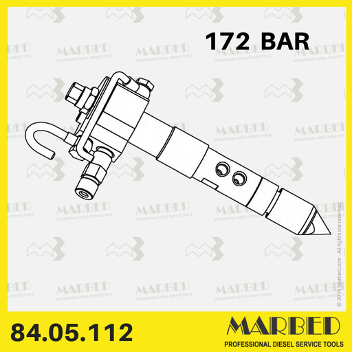 [84.05.112] Portainiettore completo (ISO 14681) tipo VIII - tar. 172 BAR