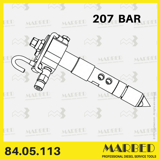 [84.05.113] Portainiettore completo (ISO 14681) tipo VIII - tar. 207 BAR
