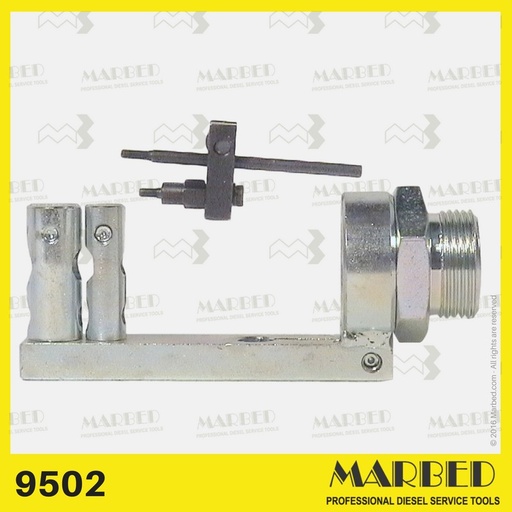 [9502] Marbed 9502 – Dudukan Pengukur Dial Perjalanan Rak untuk Pompa Bosch PE/P (Referensi OEM Bosch 1 688 130 030, EFEP 393)