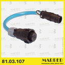 [81.03.107P] Câble adaptateur pour le test et le réglage des pompes en ligne Bosch équipées du régulateur RE30, appliqué sur Man.
Similaire à 0 986 610 107.