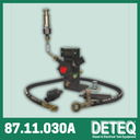 [87.11.030A] Akumulator testowy wyposażony w zawór regulacji ciśnienia, czujnik temperatury, czujnik ciśnienia i ogranicznik ciśnienia.