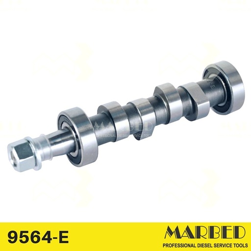 [MARBED 9564-E] 4-Zylinder-Nockenwelle, komplett mit Lager, für Zexel-Dieseleinspritzpumpen mit 6 mm Hub und 9562-M1-Kamboxen.