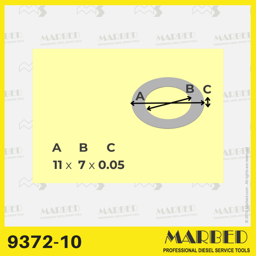 Marbed 9372-10 Calibrated Shims 11x7 (100 pcs)